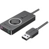 VENTION USB 2.0 External Stereo Sound Adapter with Volume Control 1M Black ABS Type (CDRBF) (VENCDRBF)