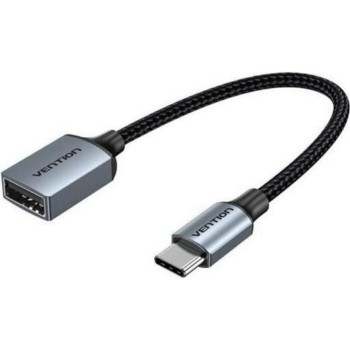 VENTION USB 3.0 Type-C Male to A Female OTG Cable 0.15M Gray Aluminum Alloy Type (CCXHB) (VENCCXHB)