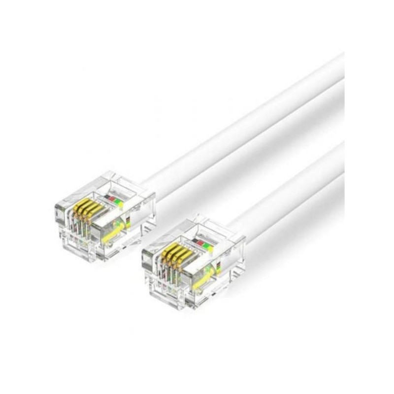 VENTION Flat 4-Core Telephone RJ11 Cable with 6P4C Plug 30M White (IQBWT) (VENIQBWT)