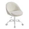 Songmics περιστρεφόμενη καρέκλα γραφείου 60 x 60 x 80-90 cm μπεζ και λευκή απόχρωση (OBG020W01) (SNGOBG020W01)