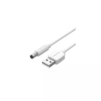 VENTION USB to DC 5.5mm Barrel Jack Power Cable 0.5M White Tuning Fork Type (CEYWD) (VENCEYWD)