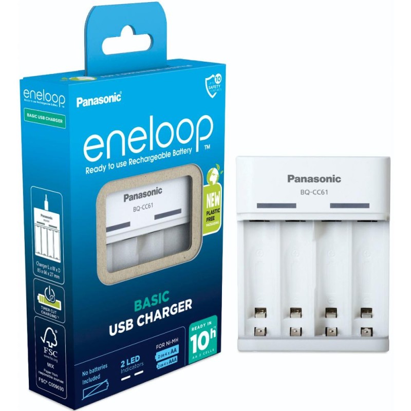 Panasonic Eneloop BQ-CC61 USB EKO Rechargeable Ni-MH battery charger  (PAN19643)