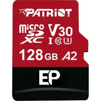 Patriot EP A2 Memory Card 128 GB MicroSDXC V30 U3 Class 10 (PEF128GEP32MCX) (PATRPEF128GEP32MCX)