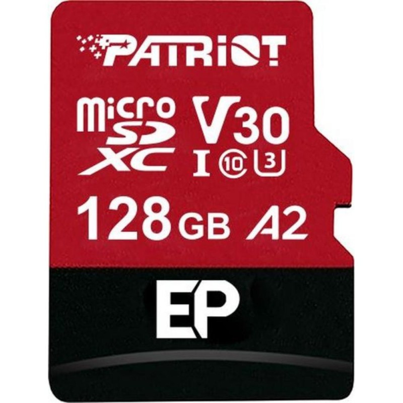 Patriot EP A2 Memory Card 128 GB MicroSDXC V30 U3 Class 10 (PEF128GEP32MCX) (PATRPEF128GEP32MCX)
