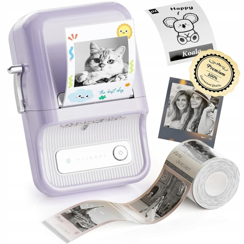 Niimbot Φορητός εκτυπωτής ετικετών B21 Pro μοβ (B21 PRO PURPLE) (NIIB21-PRO-PURPLE)