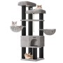 Feandrea Cat Tower XXl, Height 186.7 cm, up to 4 Cats, Σκούρο Γκρι & Μαύρο (PCT008G02) (FEAPCT008G02)