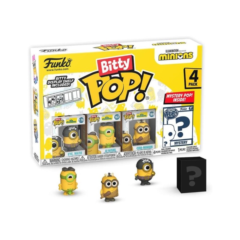 Funko Bitty Pop! Minions: 4-Pack - Eye Matie, Au Naturel, Cro-minion (FNK30358)