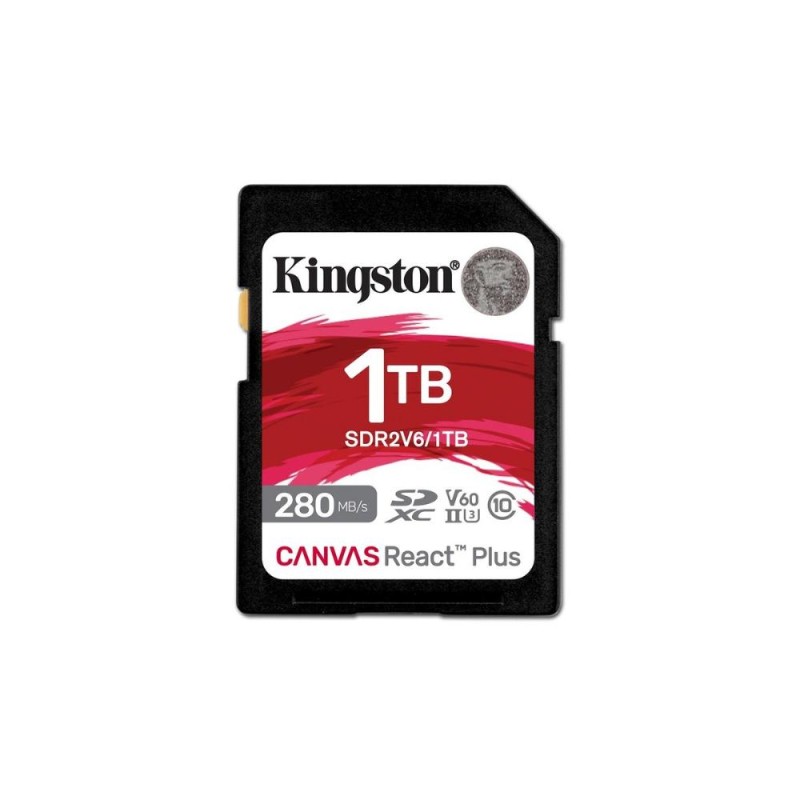 Kingston SD 1TB React Plus 280/150/MB/s U3 V60 (SDR2V6/1TB) (KINSDR2V6-1TB)