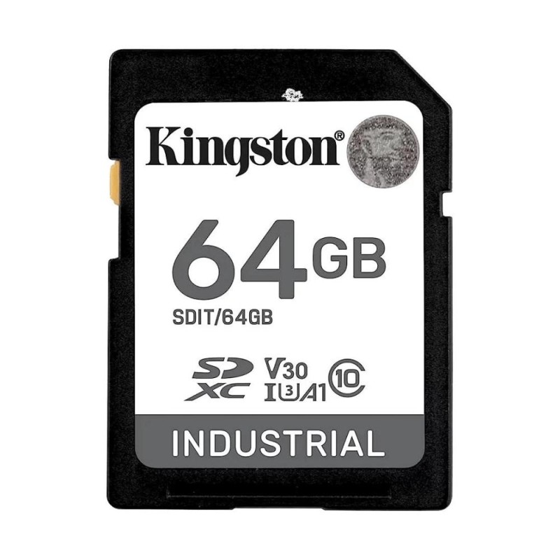 Kingston SD 64GB Industrial C10 UHS-I U3 V30 A1 pSLC (SDIT/64GB) (KINSDIT-64GB)