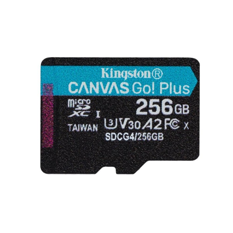 Kingston microSD 256GB CanvasGo+ 200MB/s A2 U3 V30 (SDCG4/256GBSP) (KINSDCG4-256GBSP)
