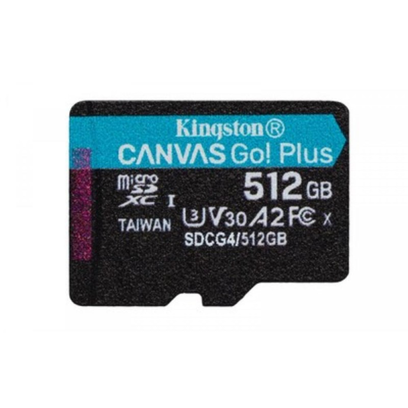 Kingston microSD 512GB CanvasGo+ 200MB/s A2 U3 V30 adapt (SDCG4/512GB) (KINSDCG4-512GB)