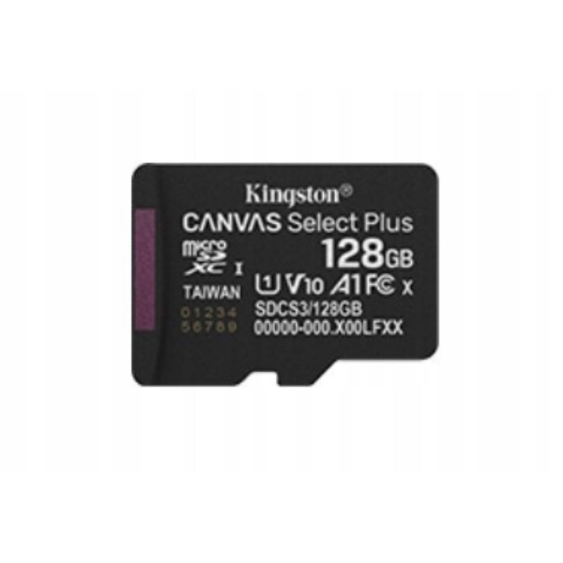 Kingston microSD 128GB Canvas Select+ G3 150MB/s (SDCS3/128GBSP) (KINSDCS3-128GBSP)