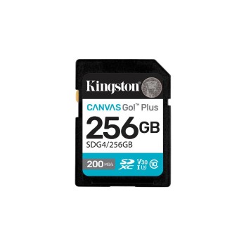 Kingston SD 256GB Canvas Go Plus 200/MB/s C10 U3 V30 (SDG4/256GB) (KINSDG4-256GB)