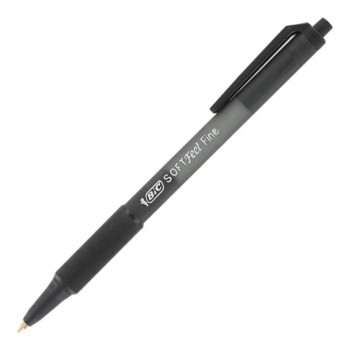 BIC Ballpoint Pen Soft Feel Clic M Black (837397) (BIC837397)