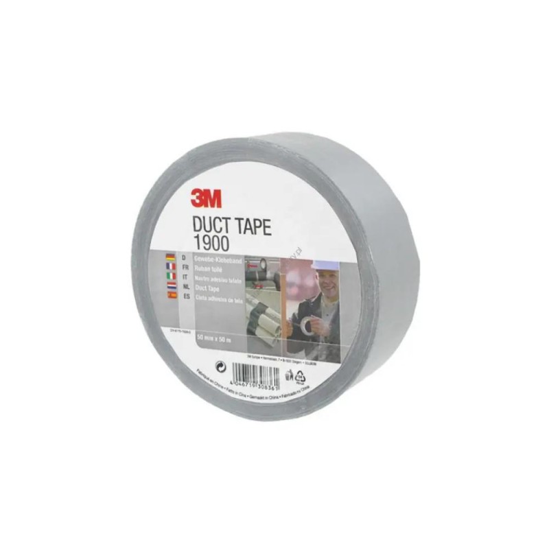 3M Duct Tape 1900 50mmx50m Silver (DE272913737) (MMMDE272913737)