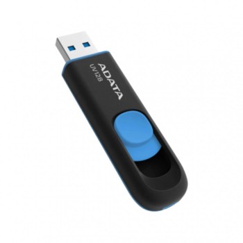 Adata 64GB DashDrive UV128 USB flash drive USB Type-A 3.2 Gen 1 (3.1 Gen 1) BlackBlue (AUV128-64G-RBE) (ADAAUV128-64G-RBE)