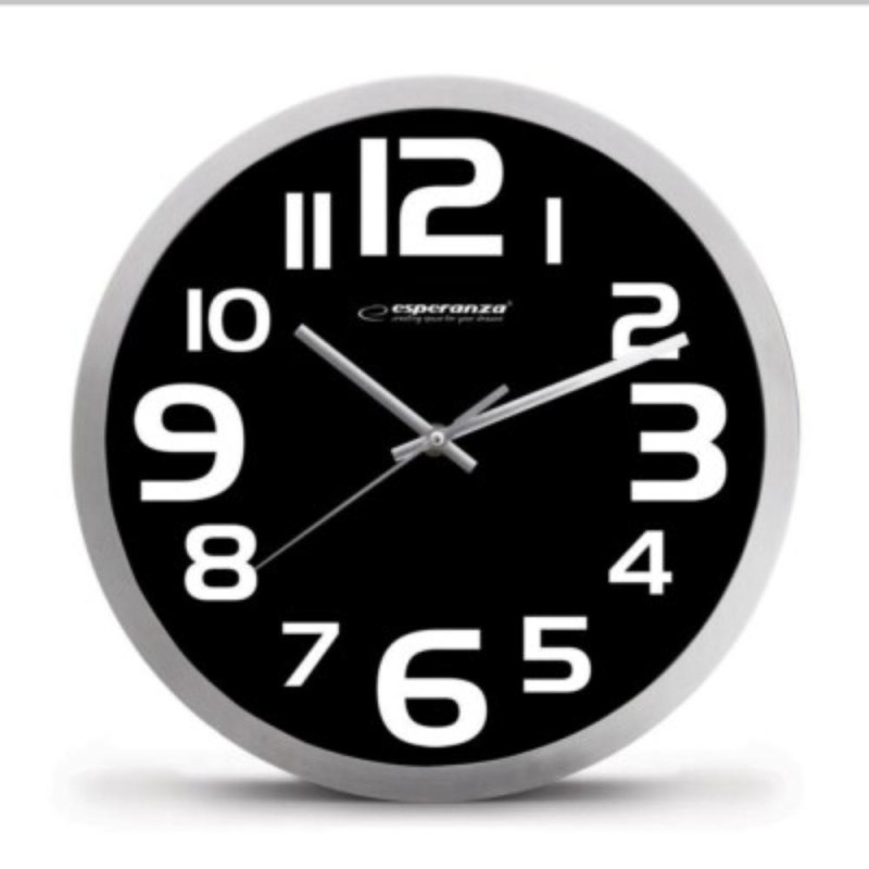 Esperanza Wall Clock Zurich Black (EHC013K) (ESPEHC013K)