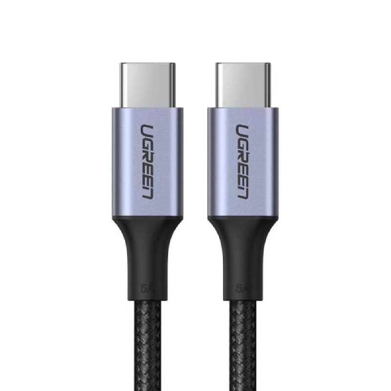 Ugreen US316 Braided USB 2.0 Cable USB-C male - USB-C 100W Μαύρο 2m (70429) (UGR70429)