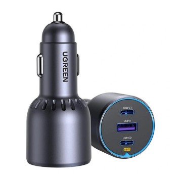 Ugreen EC703 Φορτιστής Αυτοκινήτου 75W 3.25A με Θύρες: 1xUSB 2xType-C Black (35024) (UGR35024)