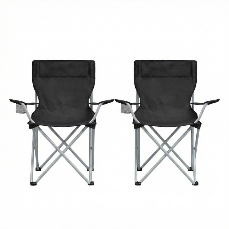 Songmics Camping Chair Set of 2 Black 84x52x81cm (GCB01BK) (SNGGCB01BK)