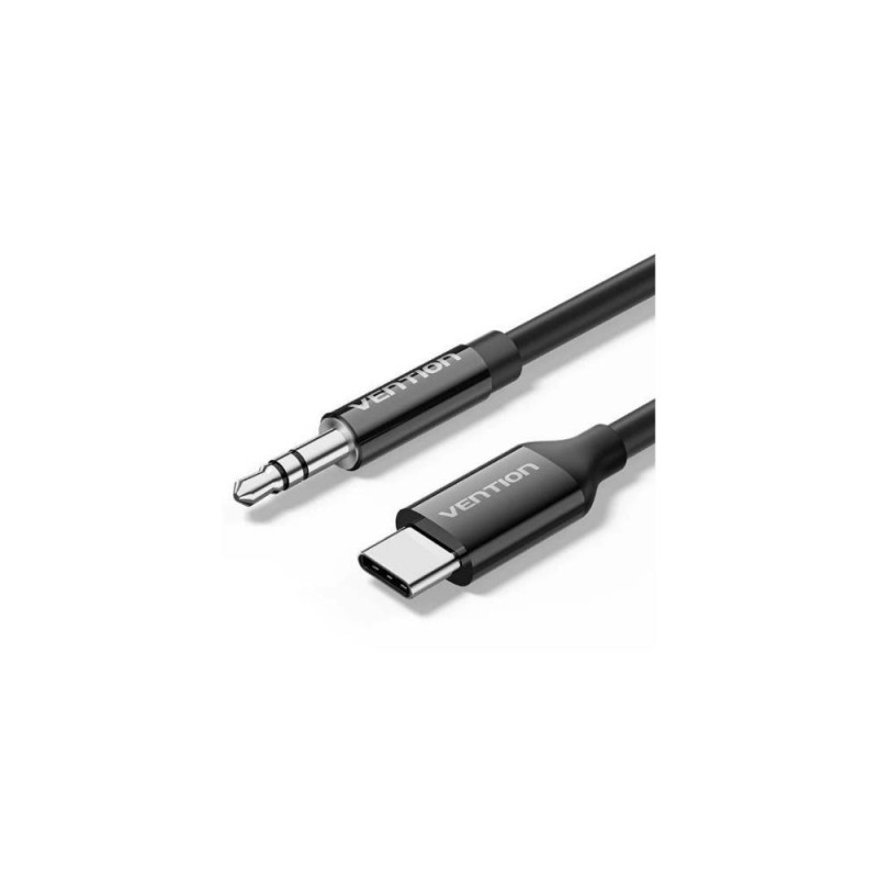 VENTION USB-C Male to 3.5mm Male Audio Cable with DAC Adapter 1.5M Black ABS Type (BIFBG) (VENBIFBG)