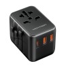 VENTION 3-Port USB (C + A + A) Universal Travel Adapter (20W/18W/18W) Black (FJEB0) (VENFJEB0)