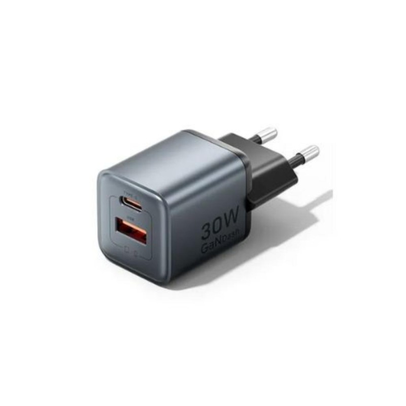 VENTION 2-Port USB (C + A) GaN Charger (30W/18W) EU-Plug Gray (FEWH0-EU) (VENFEWH0-EU)