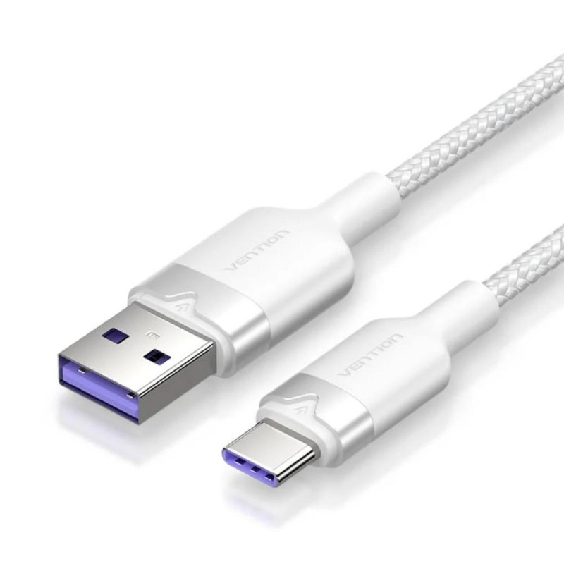 VENTION USB 2.0 A Male to C Male 6A Cable 1.5M White Flexible PVC Type (CWBWG) (VENCWBWG)