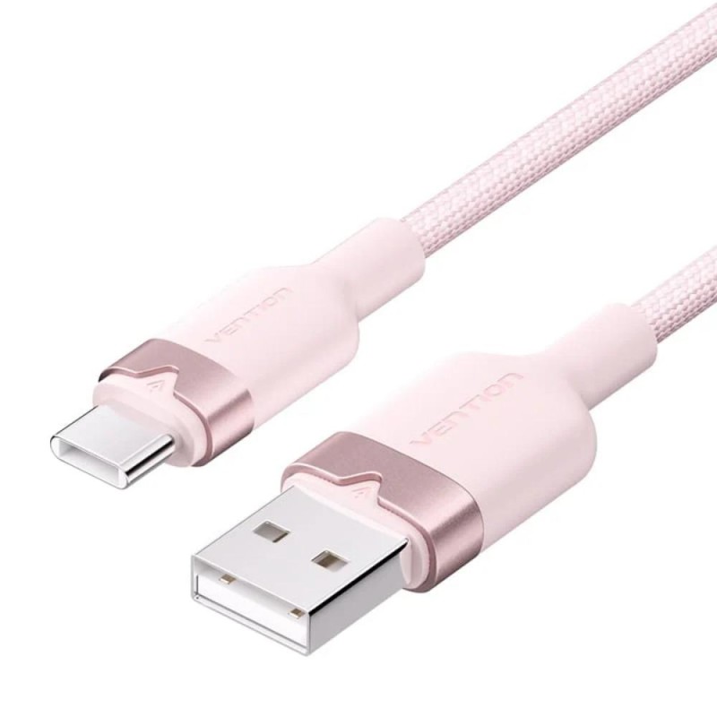 VENTION USB 2.0 A Male to C Male 6A Cable 1.5M Pink Flexible PVC Type (CWBPG) (VENCWBPG)