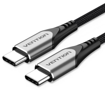 VENTION USB 2.0 Type-C Male to Type-C Male 3A Cable 2M Black Aluminum Alloy Type (TRDBH) (VENTRDBH)