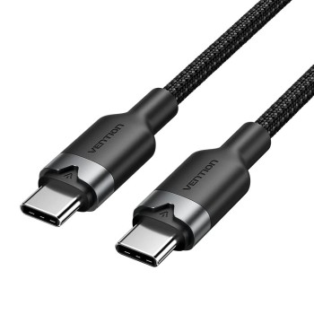 VENTION USB 2.0 Type-C Male to Type-C Male 3A Cable 1M Black Aluminum Alloy Type (TRDBF) (VENTRDBF)