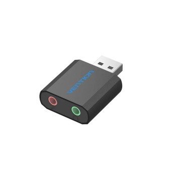 VENTION USB External Sound Card Black Metal Type (VAB-S17-B) (VENVAB-S17-B)