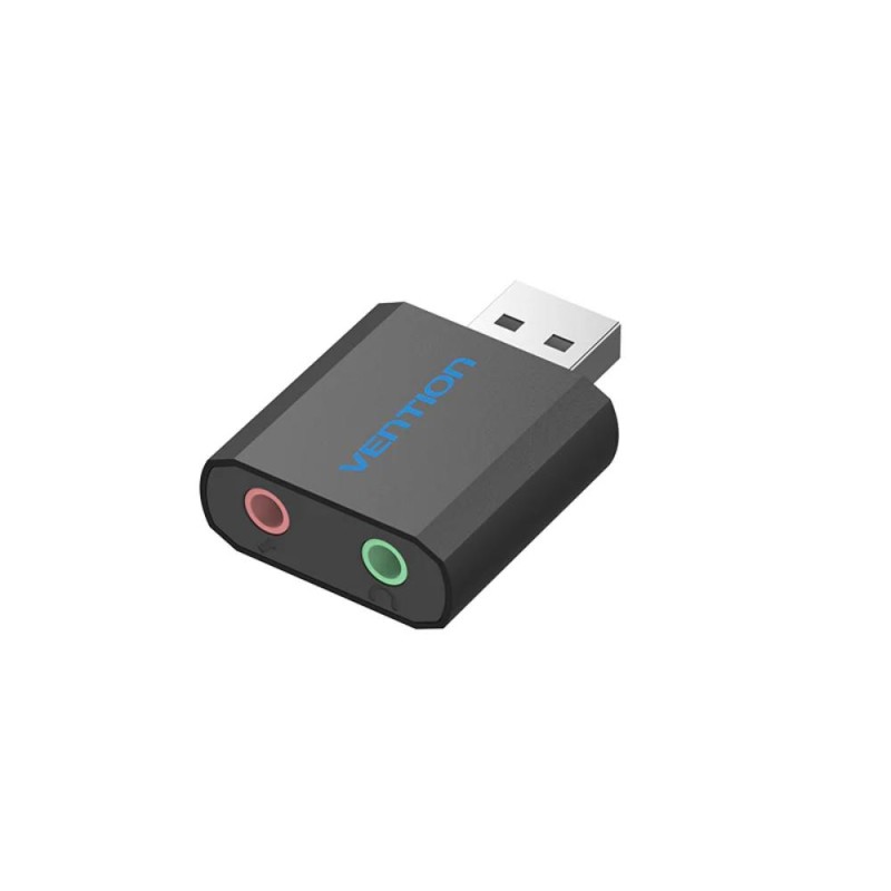 VENTION USB External Sound Card Black Metal Type (VAB-S17-B) (VENVAB-S17-B)