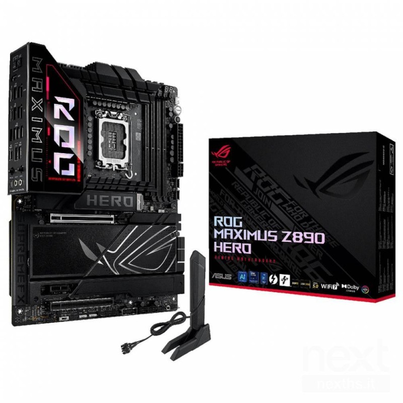 ASUS ROG MAXIMUS Z890 HERO Intel Z890 LGA 1851 (Socket V1) ATX (90MB1ID0-M0EAY0) (ASU90MB1ID0-M0EAY0)