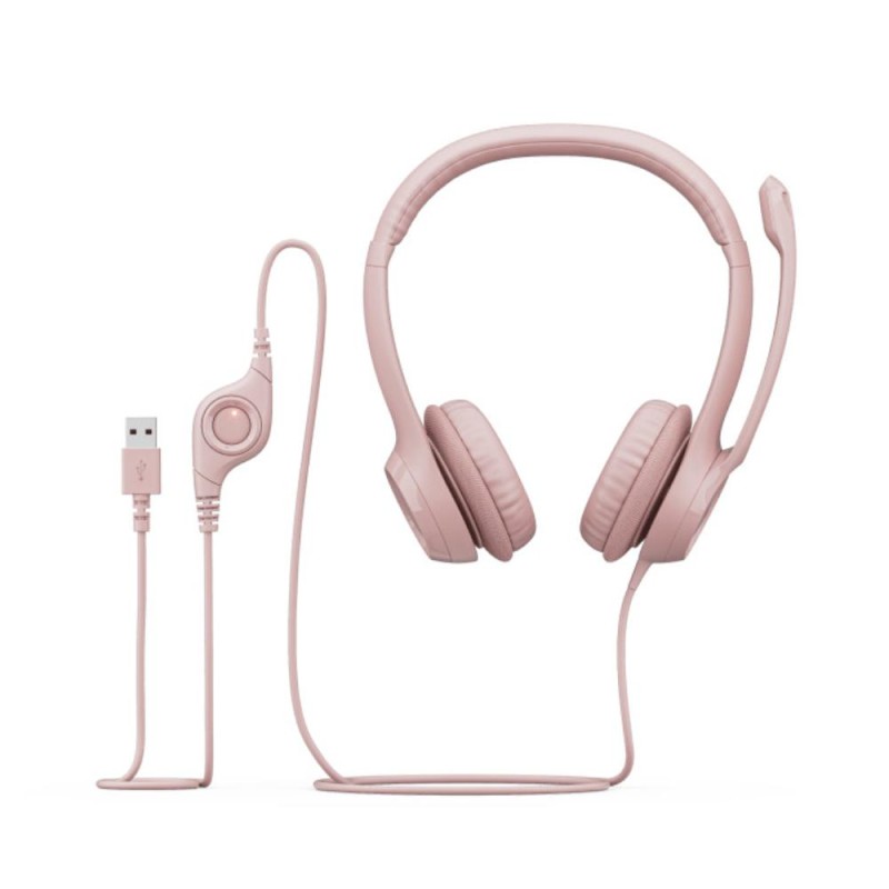 Logitech Headphones H390 Rose Gold (981-001281) (LOGH390RS)