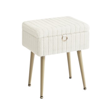 Songmics σκαμπό - τουαλέτας λευκό (cream white)  (LOM505WZ02) (SNGLOM505WZ02)
