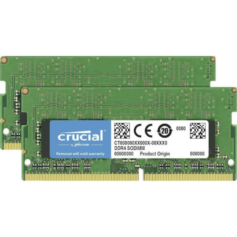 Crucial DDR4-3200 Kit 32GB 2x16GB SODIMM CL22 8Gbit/16Gbit (CT2K16G4SFRA32A) (CRUCT2K16G4SFRA32A)