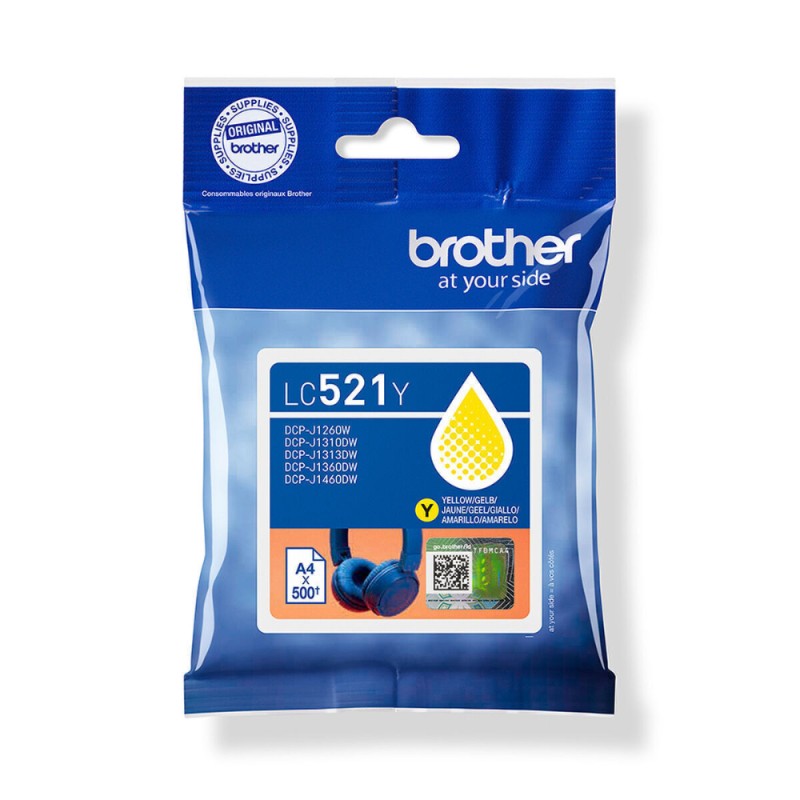 Brother Μελάνι Inkjet LC-521Yellow (LC521Y) (BROLC521Y)