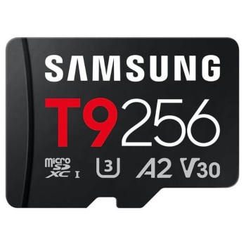 Samsung T9 microSDXC 256GB Class 10 U3 V30 A2 UHS-I (MB-MH256T/WW) (SAMMB-MH256T-WW)