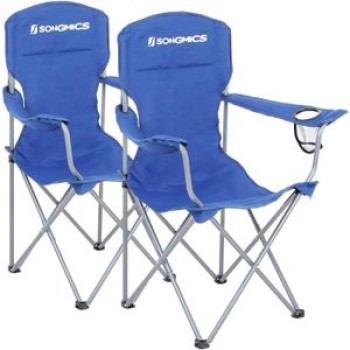 Songmics Camping Chair Set of 2 Blue 54x86x97cm (GCB08BU) (SNGGCB08BU)