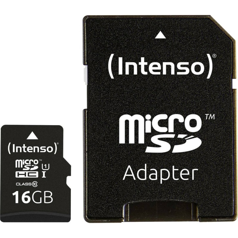 INTENSO microSDHC Card 16GB Class 10 UHS-I Premium with Adapter (3423470) (INTE3423470)