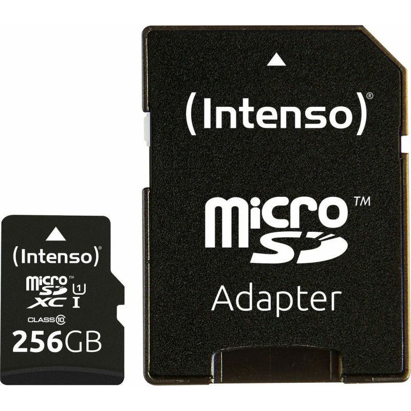 INTENSO microSDXC Card 256GB Class 10 UHS-I Premium with Adapter (3423492) (INTE3423492)