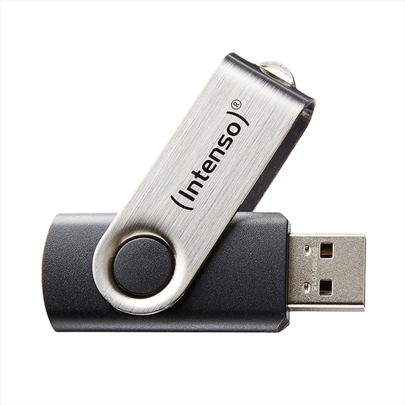 INTENSO Basic Line 16GB USB 2.0 Flash Drive Black Silver (3503470) (INTE3503470)