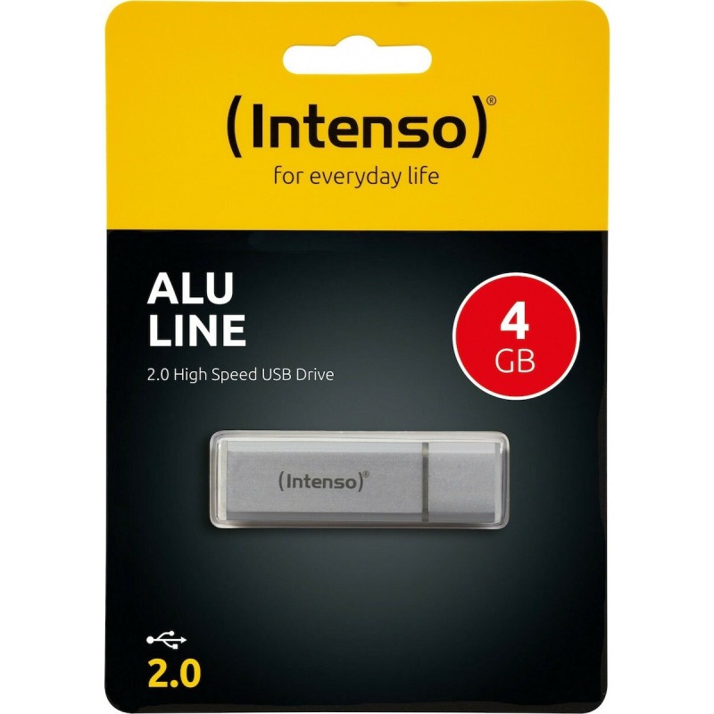 INTENSO Alu Line 4GB USB Stick 2.0 Silver (3521452) (INTE3521452)