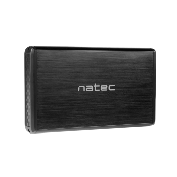 NATEC Rhino 3.5" SATA HDD/SSD Enclosure USB 3.0 Aluminum - Black (NKZ-0448) (NTCNKZ-0448)