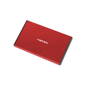 NATEC Rhino Go 2.5" SATA HDD/SSD Enclosure USB 3.0 - Red (NKZ-1279) (NTCNKZ-1279)