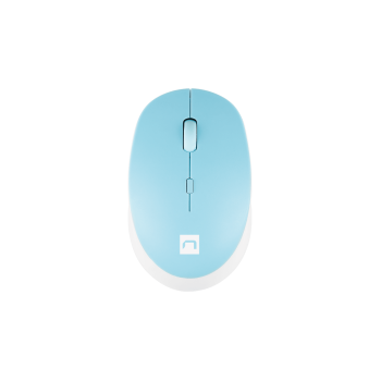 NATEC Harrier 2 Silent Wireless Mouse 1600 DPI Bluetooth 5.1 - White-Blue (NMY-1963) (NTCNMY-1963)