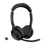 JABRA Evolve2 55 Wireless Stereo Headset MS USB-C Link 380c Black (25599-999-899) (JAB25599-999-899)