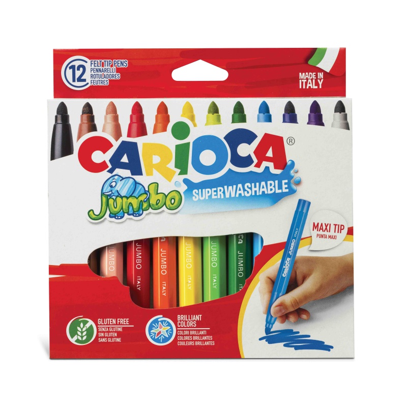 ΜΑΡΚΑΔΟΡΟΙ CARIOCA ΣΕΤ JUMBO 12 χρωμ.