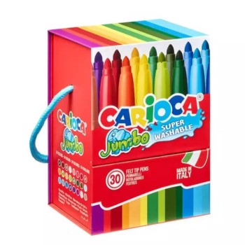 ΜΑΡΚΑΔΟΡΟΙ CARIOCA JUMBO ΧΑΡΤΙΝΟ KOYTI 30 τεμ.